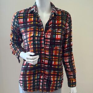 Sunday Best Aritzia Multicolor Plaid Button Down Casual Shirt